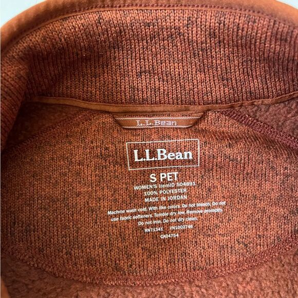 L.L.Bean Sweater Fleece Full-Zip Jacket Small Petite - Picture 7 of 11